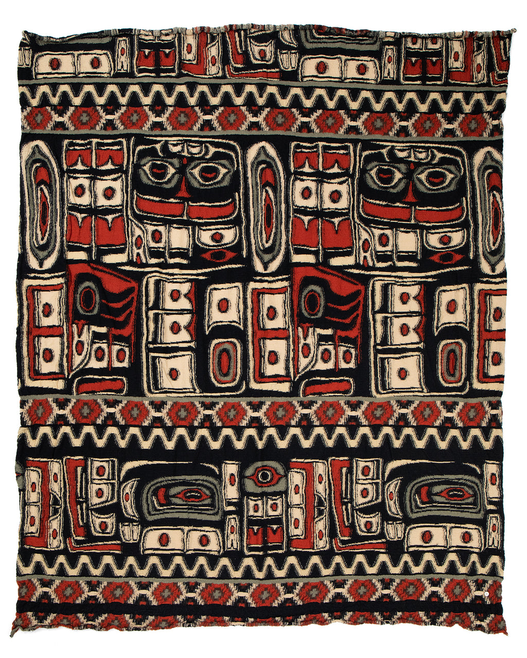 Kapital Fulling Wool Blanket, Alaska Raven, Orange