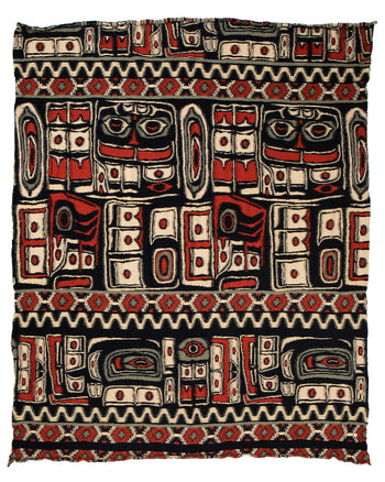 Kapital Fulling Wool Blanket, Alaska Raven, Orange