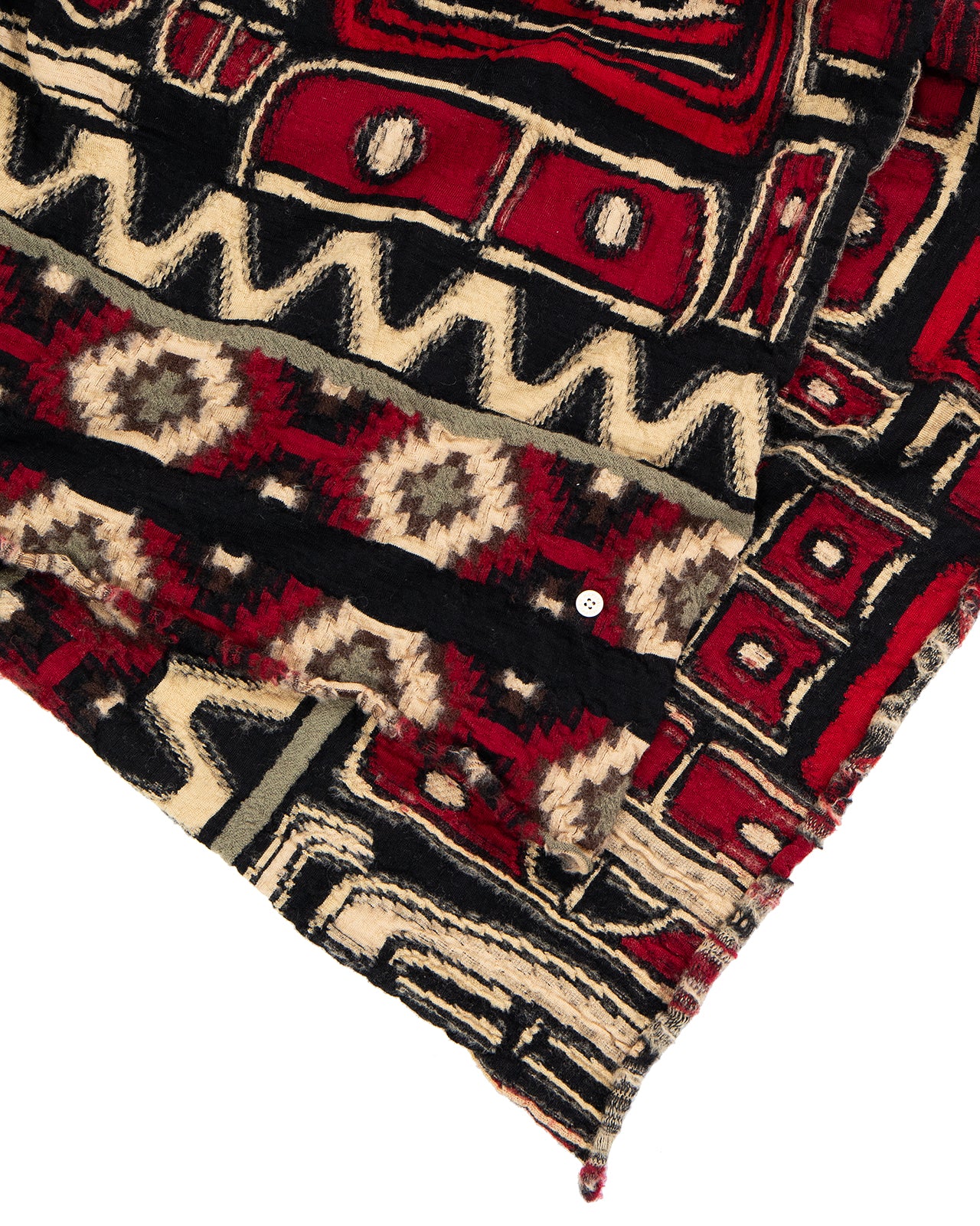 Kapital Fulling Wool Blanket, Alaska Raven, Red