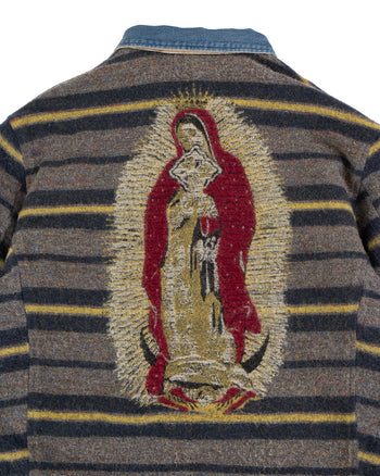 Kapital 11.5oz Denim Lining Reversible Zip Up Work Jacket (VIRGIN MARY)