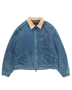 Kapital 11.5oz Denim Lining Reversible Zip Up Work Jacket (VIRGIN