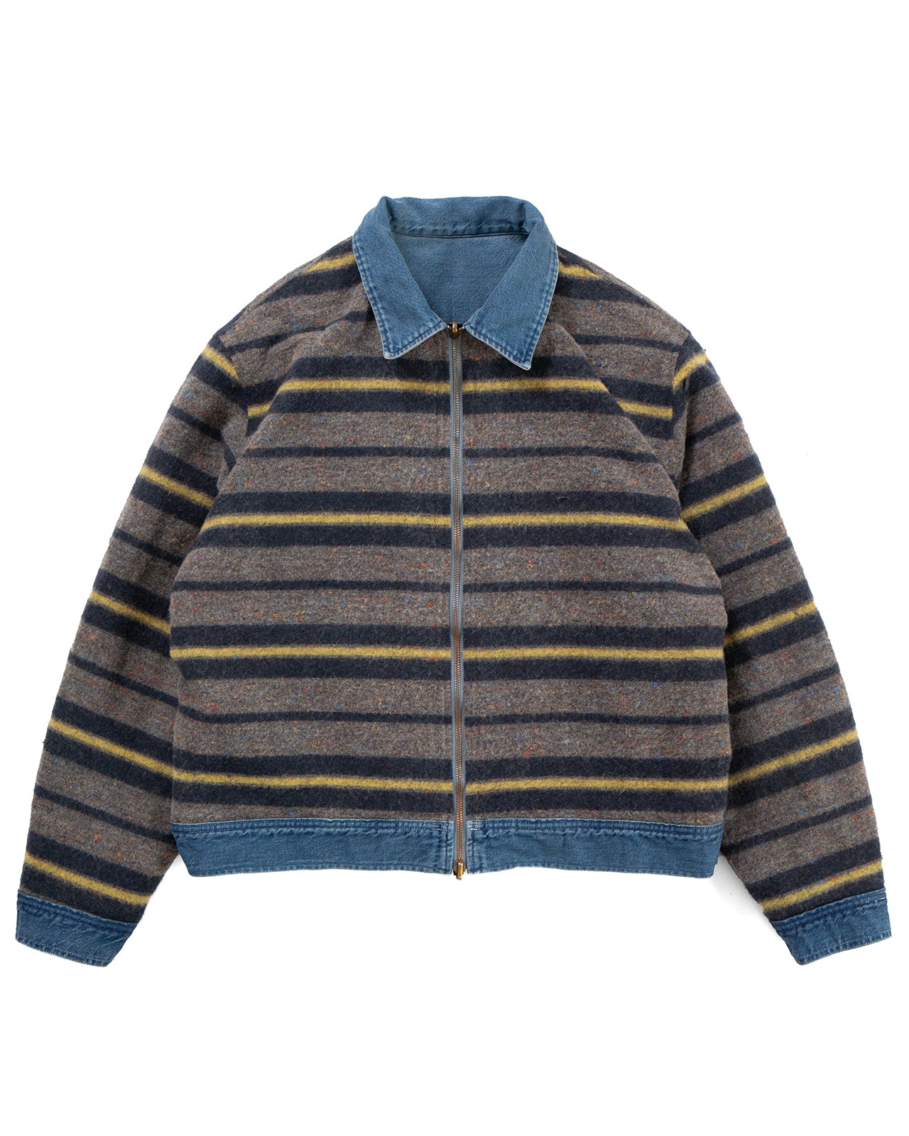 Kapital 11.5oz Denim Lining Reversible Zip Up Work Jacket (VIRGIN