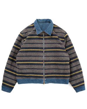 Kapital 11.5oz Denim Lining Reversible Zip Up Work Jacket (VIRGIN