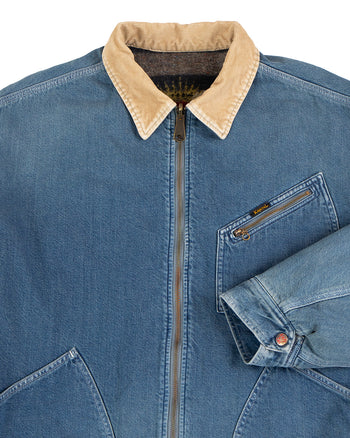 Kapital 11.5oz Denim Lining Reversible Zip Up Work Jacket (VIRGIN MARY)