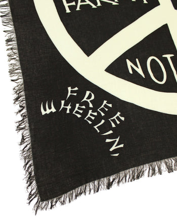 Kapital Rayon Fringed Square Stole (Giant Peace)