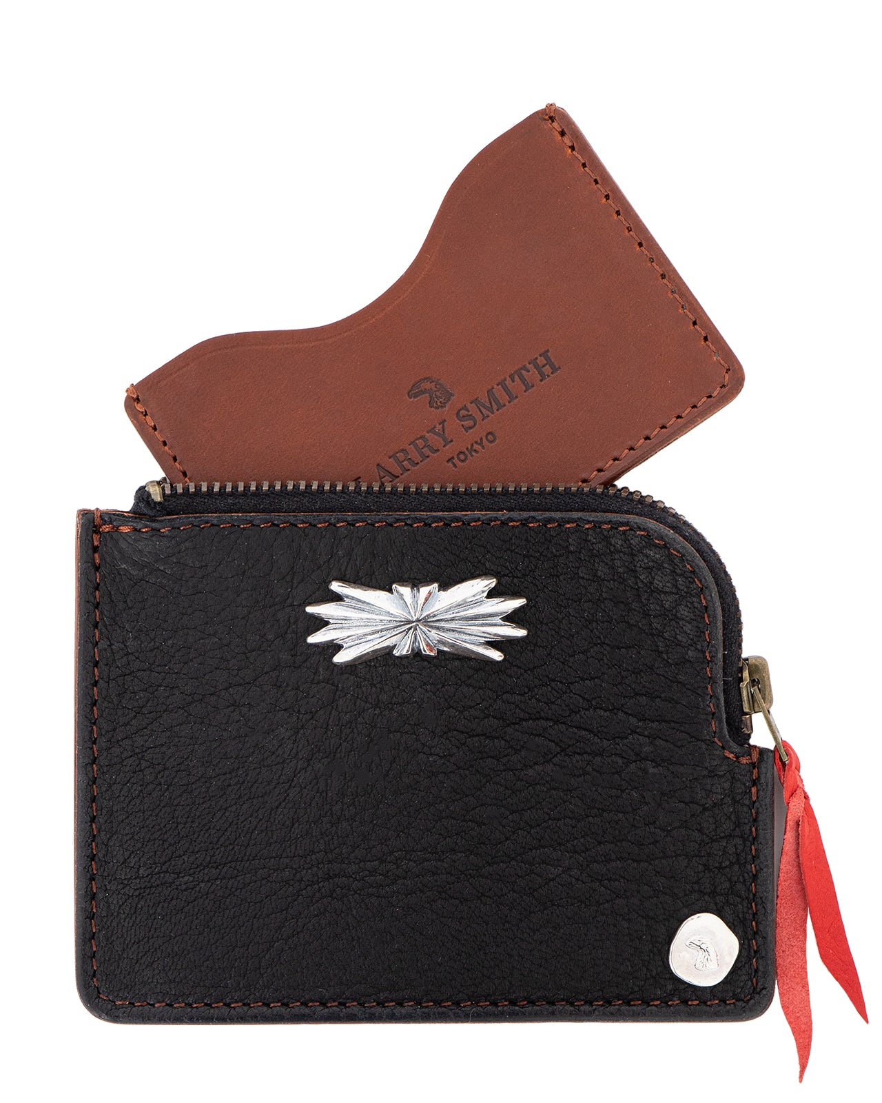 Larry Smith Deer Skin Multi Zip Wallet, Black - Panchoandlefty.se