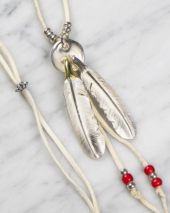Larry Smith Double Feather Necklace Combination