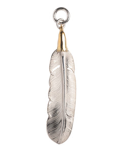 Larry Smith Gold Eagle Head Plain Feather
