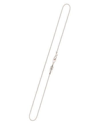 Larry Smith Skinny Silver Curb Chain, Arrow, 60cm