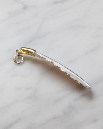 Larry Smith Gold Eagle Head Plain Feather, Right