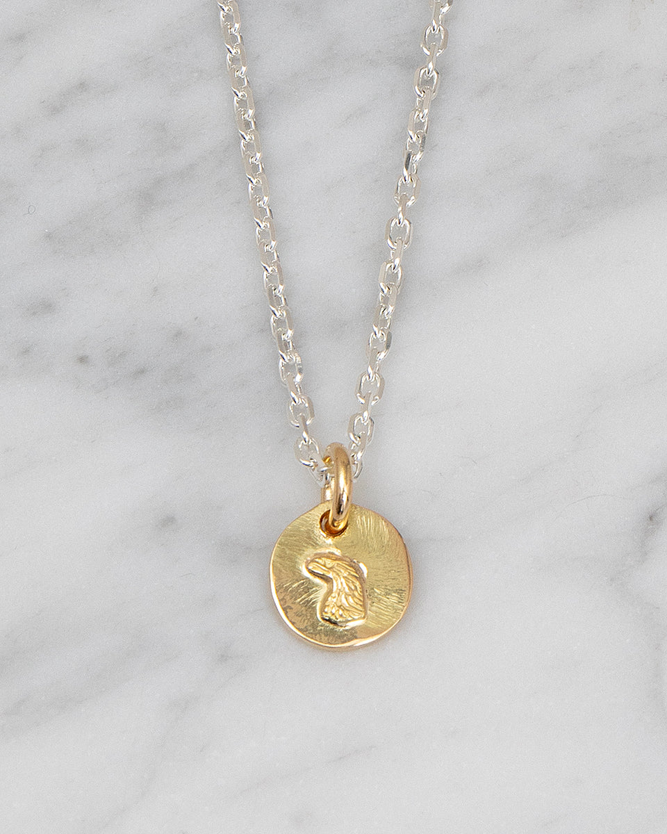 Larry Smith 18K Gold Eagle Head Pendant No. 62