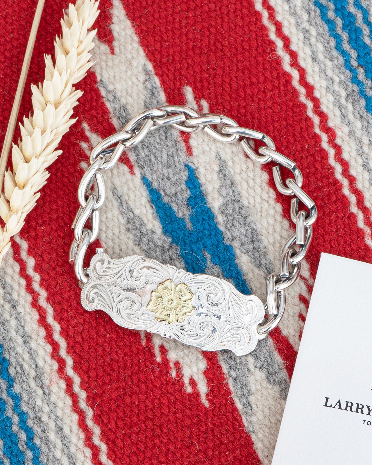 Larry Smith Karakusa Rose Chain Bracelet
