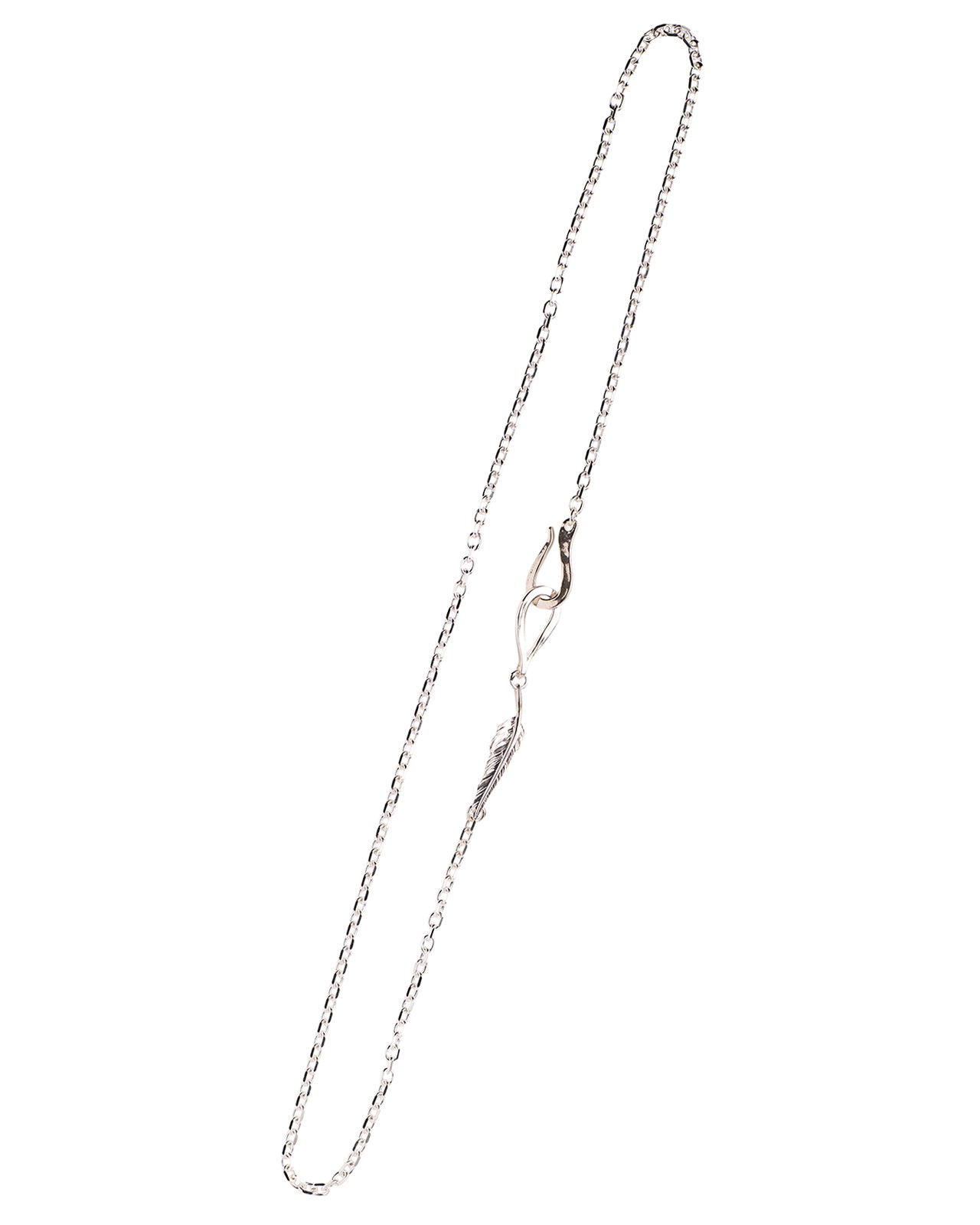 Larry Smith Silver Chain, 60cm, Medium, Kazekiri Feather Lock.