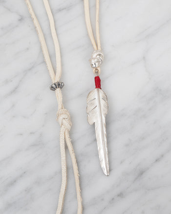 Larry Smith Kazekiri Feather Leather Necklace
