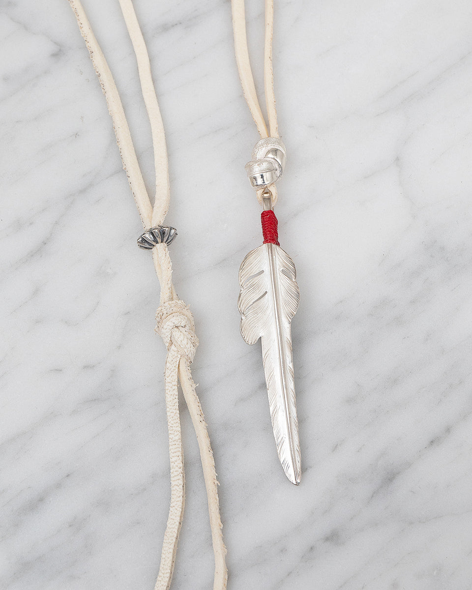 Larry Smith Kazekiri Feather Leather Necklace