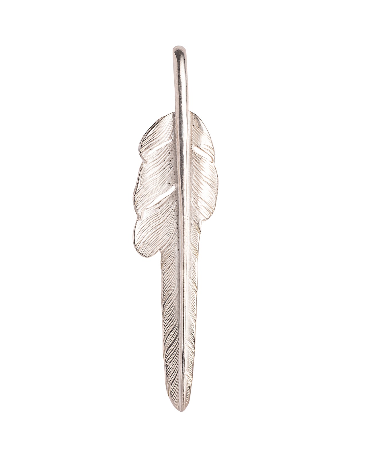 Larry Smith Silver Kazekiri Feather, Medium (Right)