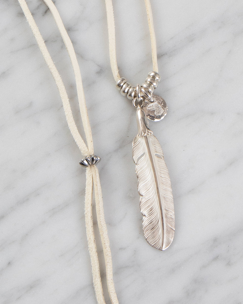 Larry Smith Feather Necklace Combination, All Silver