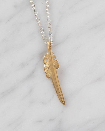 Larry Smith 18K Gold Kazekiri Feather, Small (Right)