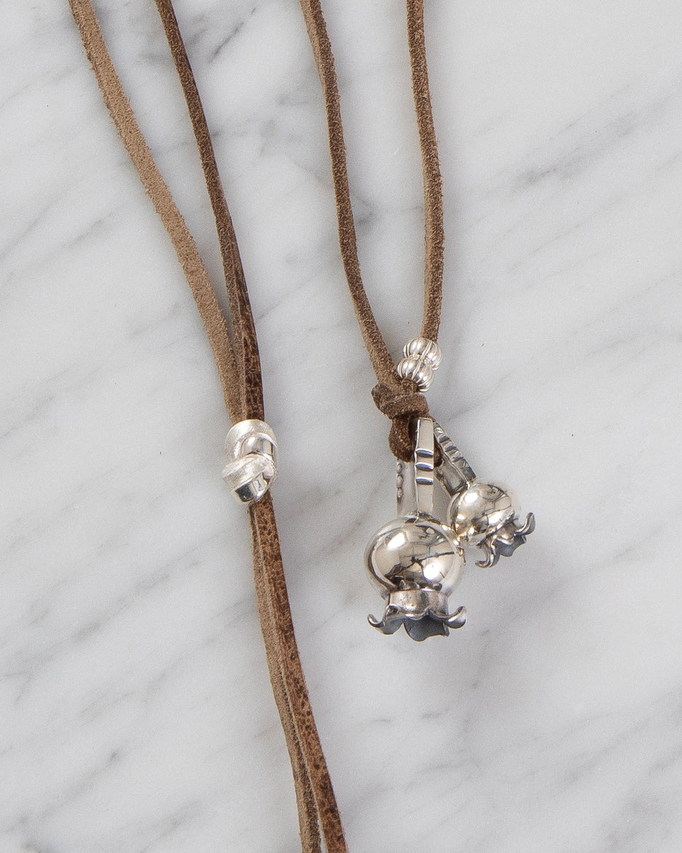 Larry Smith Squash Blossom Necklace Combination, Light Brown