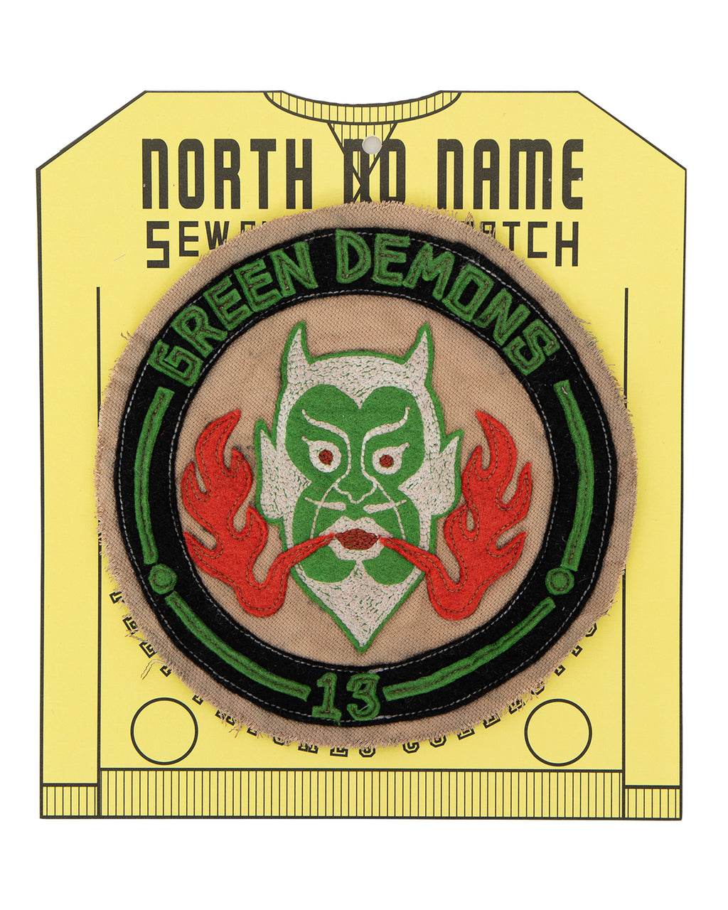 North No Name Felt Patch, Green Demons