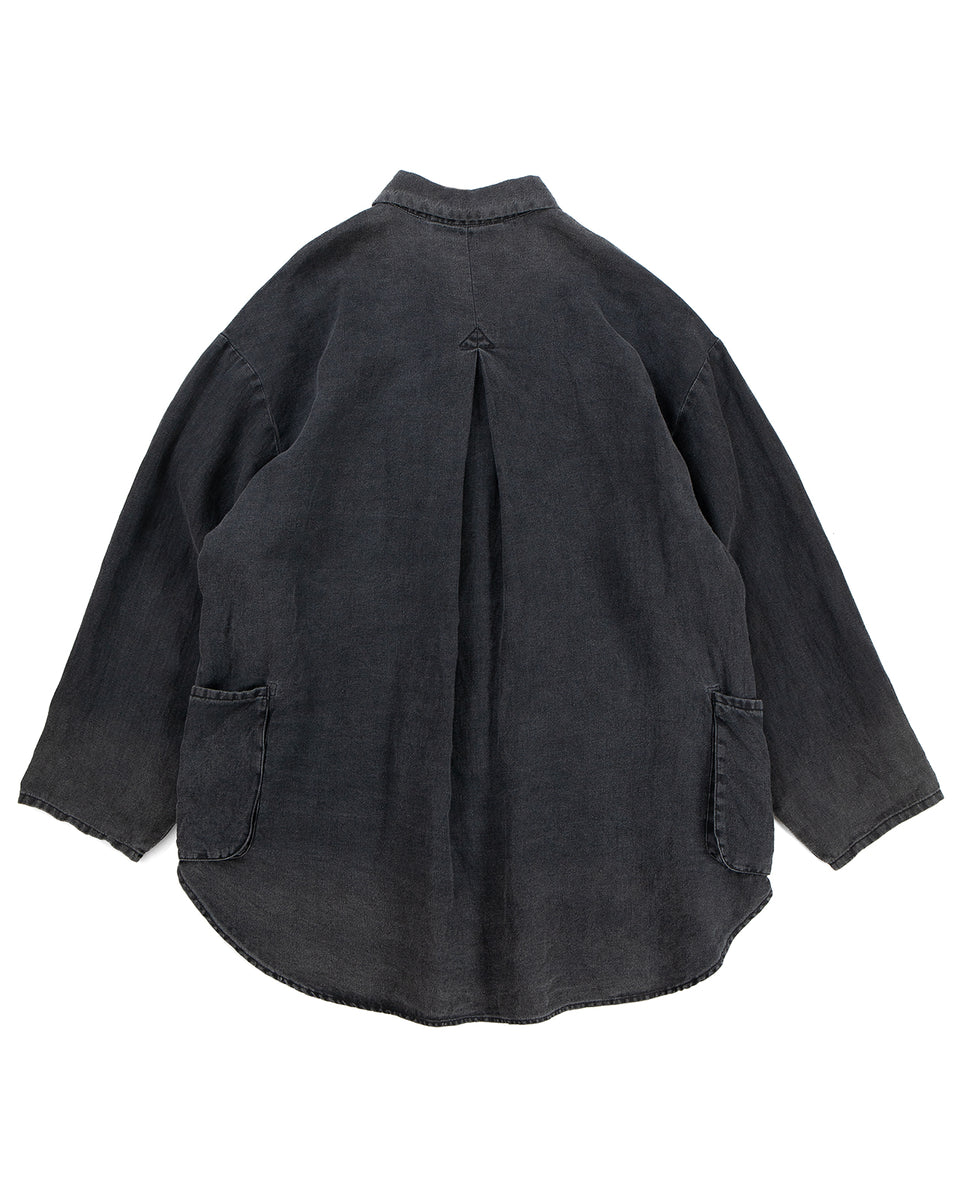 Porter Classic Linen Shirt Jacket, Black