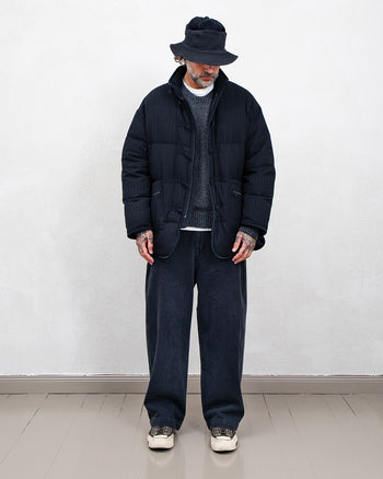 Porter Classic Pin Stripe Chinese Down Jacket, Black