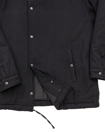 Porter Classic Pin Stripe Coach Jacket, Black