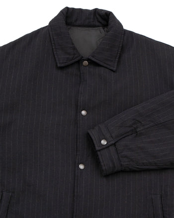 Porter Classic Pin Stripe Coach Jacket, Black