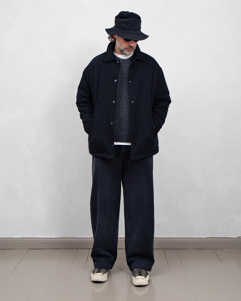 Porter Classic Pin Stripe Coach Jacket, Black