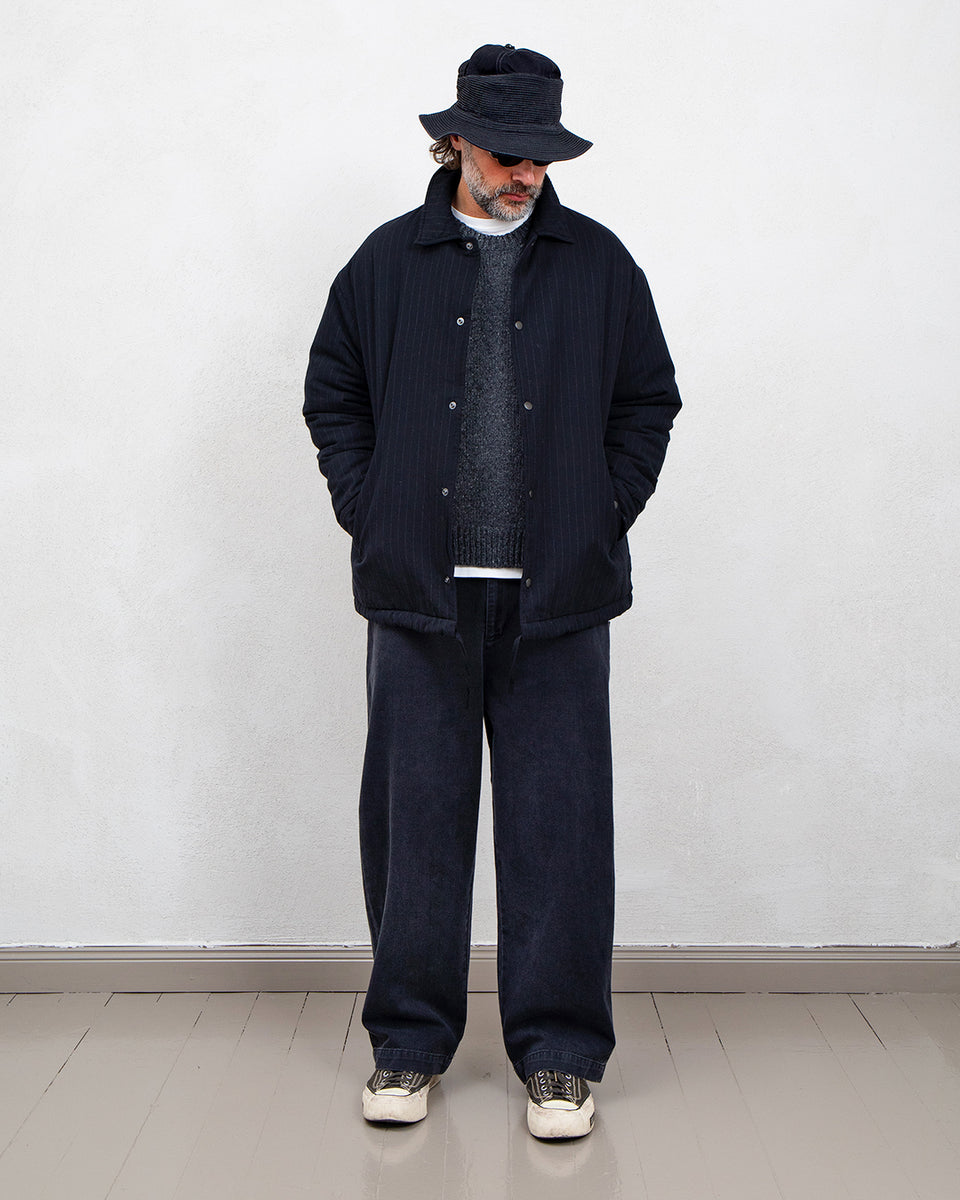 Porter Classic Pin Stripe Coach Jacket, Black