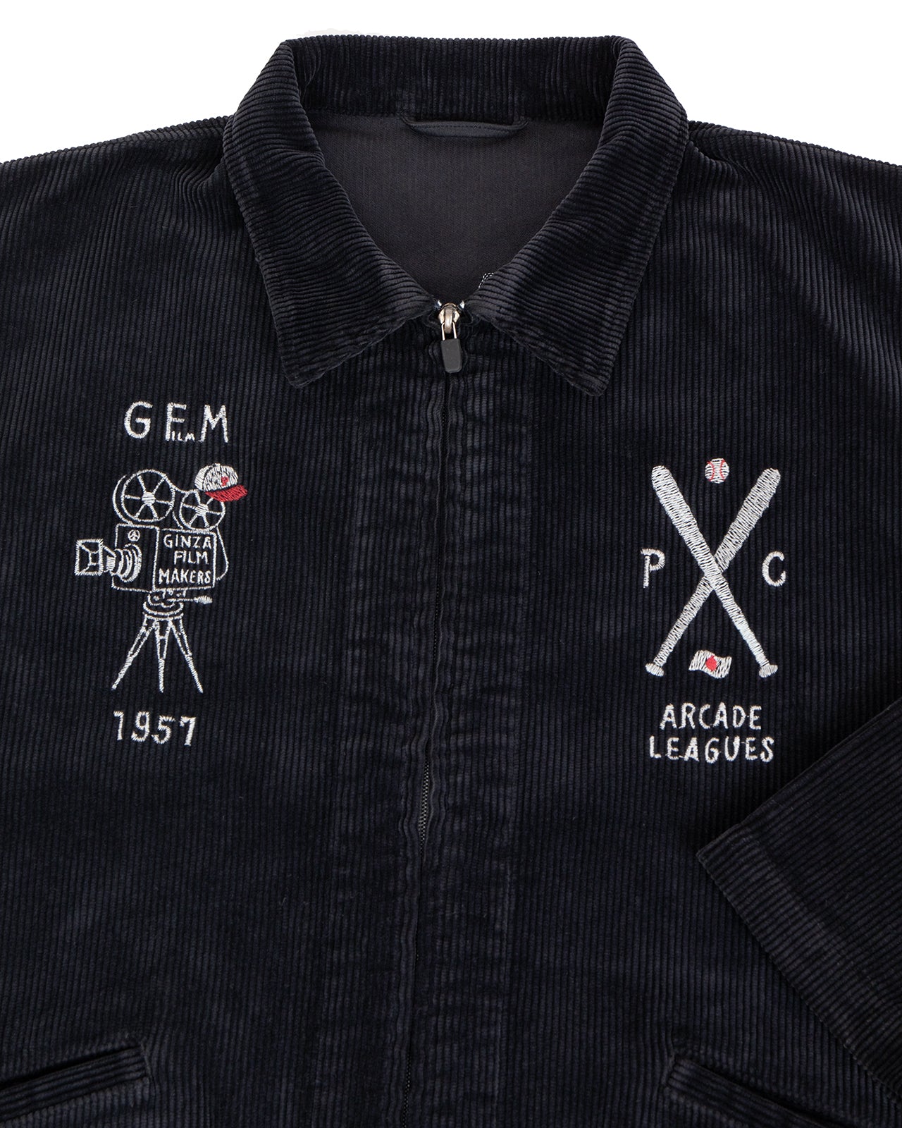 Porter Classic Corduroy Zip Jacket, Black