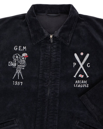 Porter Classic Corduroy Zip Jacket, Black