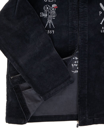Porter Classic Corduroy Zip Jacket, Black