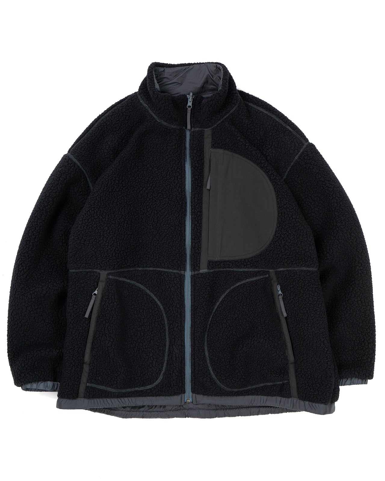 Porter Classic Fleece Liner Nylon Zip-Up Jacket, Black – Pancho