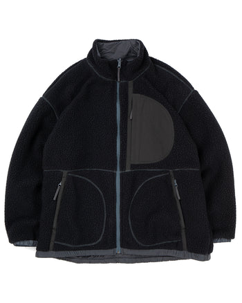 Porter Classic Fleece Liner Nylon Zip-Up Jacket, Black