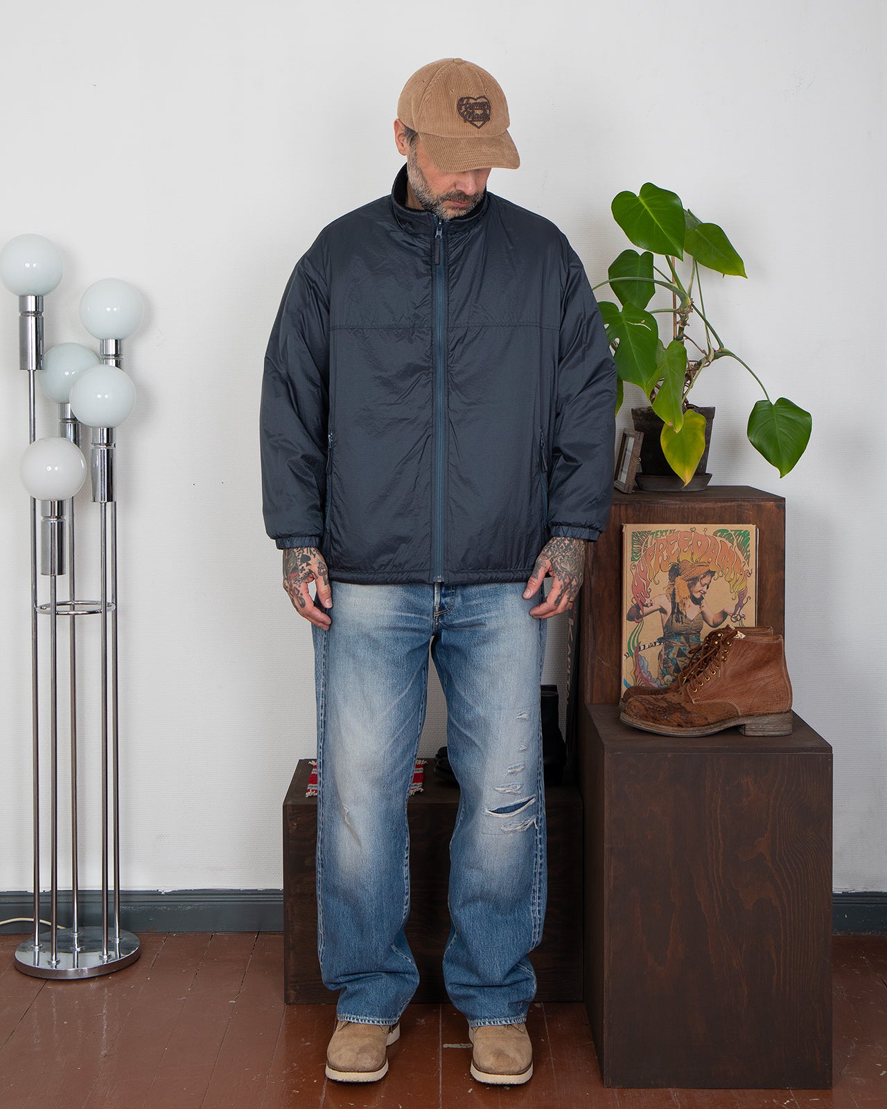 Porter Classic Fleece Liner Nylon Zip-Up Jacket, Black – Pancho