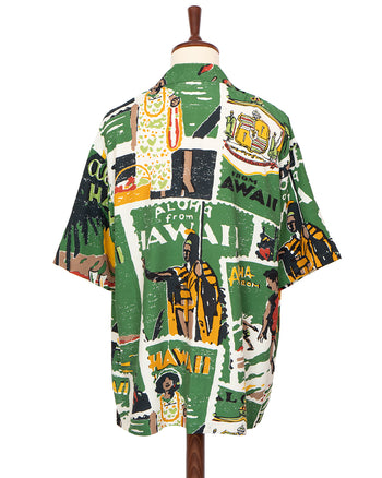 Porter Classic Hawaiian Outdoor Aloha Shirt, Green