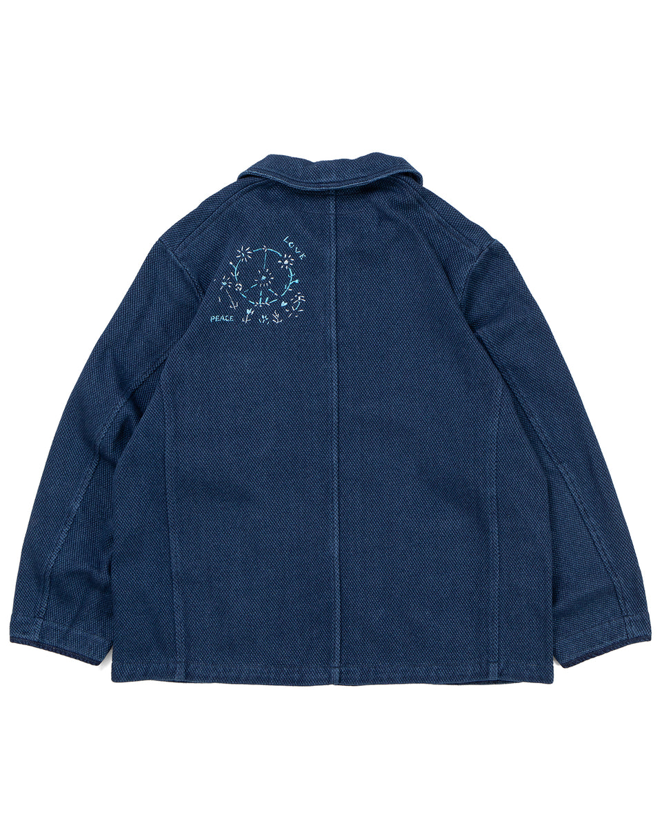 Porter Classic Kendo French Jacket, Embroidery, Blue – Pancho And
