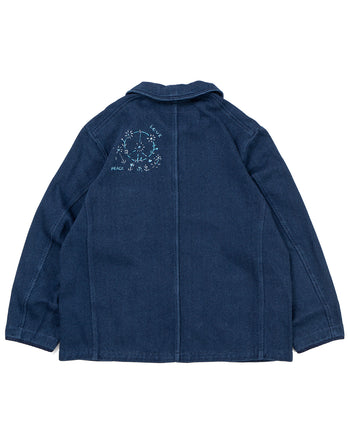 Porter Classic Kendo French Jacket, Embroidery, Blue
