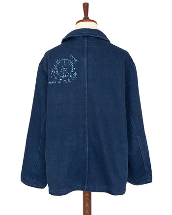 Porter Classic Kendo French Jacket, Embroidery, Blue