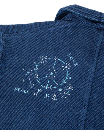 Porter Classic Kendo French Jacket, Embroidery, Blue