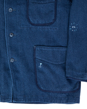 Porter Classic Kendo French Jacket, Embroidery, Blue