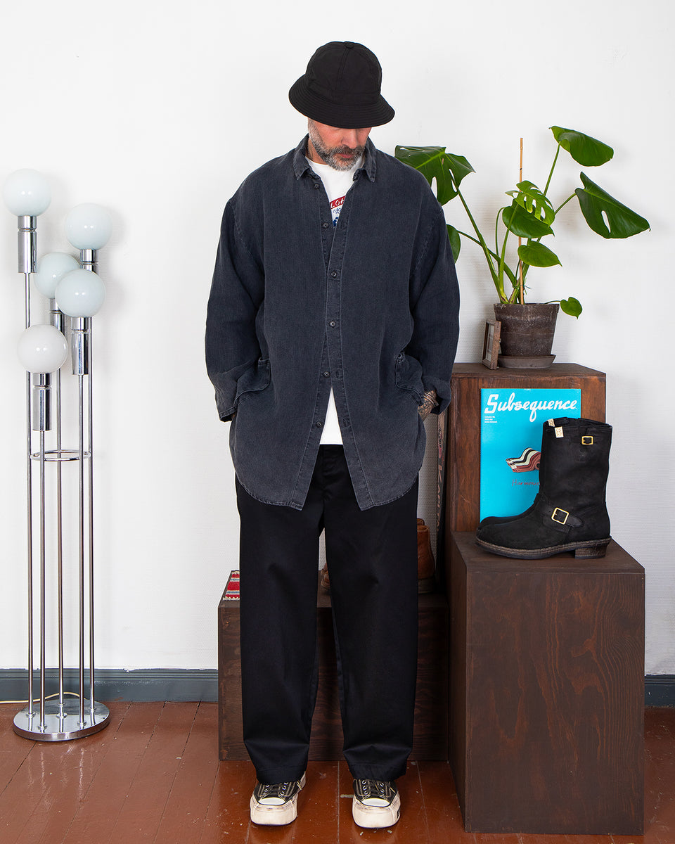 Porter Classic Linen Shirt Jacket, Black