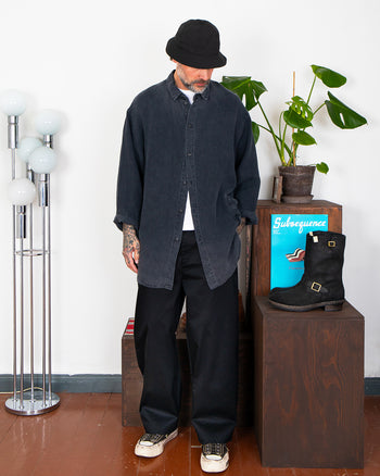 Porter Classic Summer Chinos Gene Kelly Pants, Black