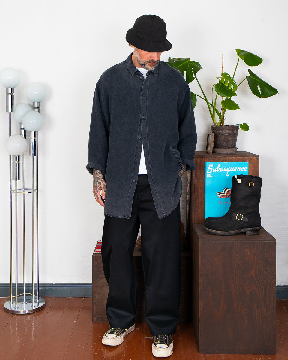 Porter Classic Summer Chinos Gene Kelly Pants, Black