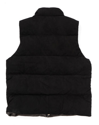 Porter Classic Leather Suede Down Vest, Black