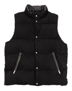 Porter Classic Leather Suede Down Vest, Black – Pancho And Lefty