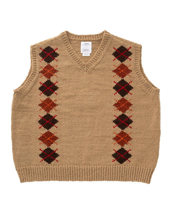 Visvim Diamante Vest Knit, Beige