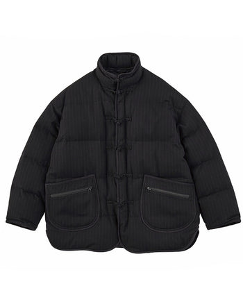 Porter Classic Pin Stripe Chinese Down Jacket, Black
