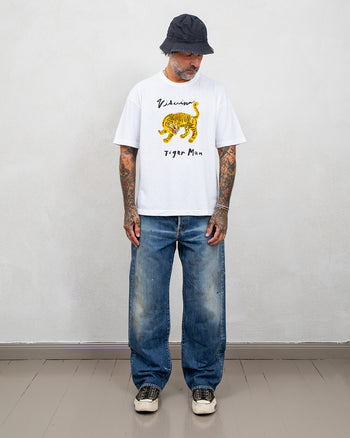 Visvim Jumbo Tee S/S Tiger Man, White